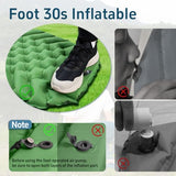 QEZER Ultralight Backpacking Sleeping Pad for Camping, with Inflatable Neck Camping Pillow, Lightweight Inflatable Sleeping Pad for Adults, Portable for Hiking, Car Travel - Durable & Comfortable