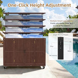 Coperat Solid Wood Outdoor Motorized TV Lift Cabinet for 32–65” TVs