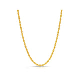 ONTHOLOGIE Gold Vermeil 3.8 mm Rope Chain Necklace for Women - 30 Inch 18k Gold Vermeil Sterling Silver 925K Necklace, Trendy Gifts and Necklaces for Her