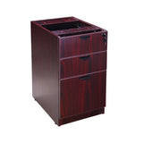 Scranton & Co 66" U-Shape Desk with 2 File Pedestals, Mahogany Finish, 96" W x 66" D x 29.5" H, Thermal Fused Melamine, Lockable Drawers, Modular Office Desk for Home or Professional Workspace