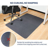 Chair Mat for Hard Floors, QQpony 1/6" Thick 63"x51" Office Chair Mat for Hardwood Floors (Dark Grey)