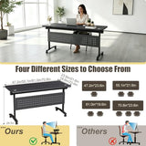 rzoizwko Folding Conference Room Tables, Conference Table with Power