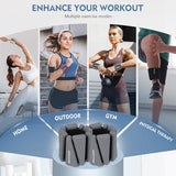 Ankle Weights Set of 2 (2 lb Each) Adjustable Wrist Weights for Women Men Wearable Arm Leg Weight for Pilates, Running, Walking, Workout, Yoga, Dark Grey