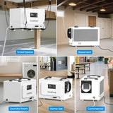 CADPXS 125 Pints Commercial Dehumidifier with Pump for Crawl Space, ETL