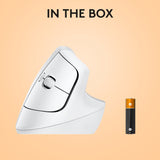 Logitech Lift for Mac Wireless Vertical Ergonomic Mouse, Bluetooth, Quiet Clicks, Silent Smartwheel