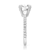 MSBLUE® Moissanite Engagement Ring, 2ct Size 6.5