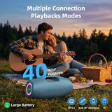 ZEALOT Portable Speakers Bluetooth Wireless, 120W Loud Waterproof Outdoor Speaker with Bass, Subwoofer, 40H Playtime, IP67, EQ, BT 5.3, LED Lights, for Camping Beach Party (Blue)