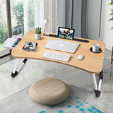 Slendor Lap Desk with Tablet Slot, Foldable Laptop Table with Storage Drawer for Bed