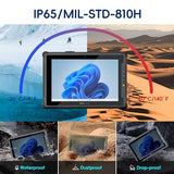 ONERugged M20J Rugged Tablet 12.2 Inch Windows 11 Pro, Intel N5105, 8GB 128GB SSD, IP65 Waterproof, MIL-STD-810H Tested, Dual Batteries