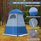 Camping Shower Tent, 7.9 FT Extra Tall Oversize Privacy Tents, Portable Outdoor Bathroom Toilet Tent with Floor, Easy Set Up Privacy Shelter for Dressing, Hiking, Fishing, UPF50+
