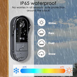 Doorbell Camera Wireless No Subscription 1080P, Waterproof Door Bell Camera with Monitor Screen Free Storage
