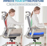 Gel Seat Cushion - Non-Slip Egg Seat Cushion Chair Pads - Office Chair Car Seat Cushion for Sciatica & Back Pain Relief, Truck