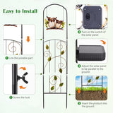 Voumsil Solar Owl Garden Trellis Outdoor Metal Climbing Plant Flower Stake