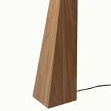 Obelisk Floor Lamp by Nova of California - Natural Ash Wood & White Cotton-Linen Shade, Modern Mid-Century Lamp for Living Rooms, Offices, & Bedrooms