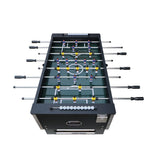 54-inch Soccer Table with American Sporty Design, Foosball Football Game Table for Kids Adults, Wooden Steel Construction Black for Indoor Family Dining Room