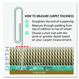 lip Premium Thickness Chair Mats | Superior 1/5 Inch Thickness Specifically Designed For Thick Carpet | Easy Chair Roll