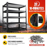 Set of 4 Heavy Duty Garage Shelving 5T Storage Shelves