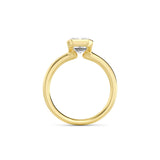 MSBLUE® Size 8 2ct Emerald Cut Engagement Moissanite Ring