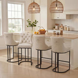 AQO 26 Inch Bar Stools Set of 4, Modern Counter Height Bar Stools with Backs