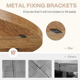 Tribesigns 47-Inch Round Conference Table for 4-6 People, Wooden Meeting Room Table with Thicken Tabletop and Wood Base (Wood)