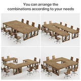 Tribesigns 5.9 ft Conference Table for 6-8 People, 70.87" Rectangle Meeting Table with Strong Double Pedestal