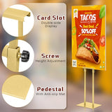 3 Pcs Gold Wedding Poster Board Holder Stand Height up to 80" Heavy Duty Welcome Sign Stand Double Sided Easel Holder