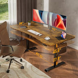 63 x 28 Inch Electric Standing Desk, Sit to Stand Up, Work Home Office Computer Table for Study, Walking Pad