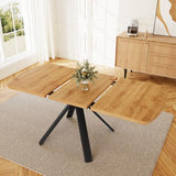 HIPIHOM Extendable MDF Dining Table 4-6 People, 47.2"-63" Kitchen Table