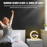 2025 New Mini LED Table Lamp, Wireless Charging Atmosphere Lamp, Bluetooth Speaker, Dimmable Night Light, Bedside Lamp, (White)