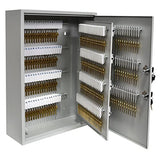320 Key Cabinet - Dual Lock Control Key Box - Welded 22 Gauge Steel Construction - Scratch Resistant - Write-On Key