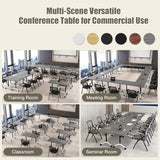 47.2" Conference Room Table, Folding Conference Table with Wheels