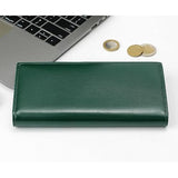 Genuine Leather Long Wallet Unisex Card Holder Oxhide Multi Functional Pack Clutch Bag