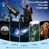MEEZAA 150EQ Newtonian Reflector Telescope for Adults with Equatorial Mount