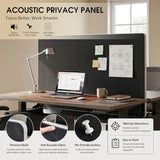 Two-Person Standing Office Desk with Built-In USB Outlet, Adjustable Computer Double Cubicle Desk