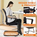 Office Guest Chair with Lumbar Support and Mid Back Mesh Space Air Grid Series for Reception