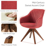 Art Leon Desk Chair No Wheels - Mid Century Modern Office Chair