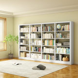 LyAosdFu 5-Tier Industrial Bookshelf, White Bookcases and Bookshelves