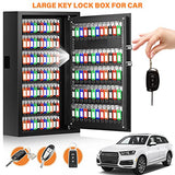 144 Keys Fireproof Key Cabinet, Anti-Theft Heavy Duty Key Lock Box with Key Tags