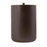 Maxi Collection Large Bathroom Trash Can – 6 Gallon Resin Waste Bin with Lid, 10x10x14 Inch Modern Garbage Can, Fits Standard 5-6 Gallon Bags (Taupe)