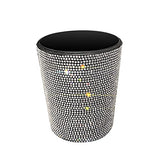 Ihreesy Bling Car Trash Can, Glitter Diamond Container, Hanging Garbage Bin