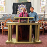FixtureDisplays® 64 X 22.8 X 46" Large Church Pulpit, Deluxe Podium Lectern