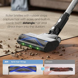 YONNDER Cordless Vacuum Cleaner, 550W 55KPA 70Mins Powerful Vacuum Cleaners for Home, with Anti-Tangle, LED Display Screen, Self-Standing Stick Vacuum for Hardwood Floors/Pet Hair/Carpet, M1