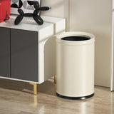 YOJIA 2.4 Gallon Bathroom Small Trash Can, Open Top Waste Basket, White Decorative Garbage Can, for Near Desk Bathroom Bedroom Hotel Office Cafe Kitchen Hallway(White 9L)