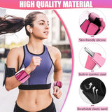 BECOJADDE Ankle Weights for Women Wrist Weights Set of 2 (1 lb Each) Adjustable Arm Leg Weight for Womens Men, Gradient Pink