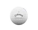 Callaway Golf Chrome Soft 2024 Golf Balls (White, Triple Track (Buy 3 Get 1 Free)) Callaway