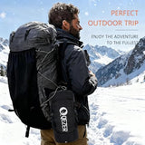 QEZER Down Sleeping Bag for Adults 600 Fill Power, Cold Weather Compact Ultralight All Seasons Sleeping Bag for Backpacking, Camping, Hiking