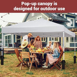 10x10ft Pop-Up Canopy, Outdoor Screen Tent with Mesh Mosquito Netting Sidewalls, Waterproof & UV-Block Shade Shelter for Camping, Picnic, Deck & Backyard Events