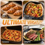 Yarmchahk 100pcs Unbleached Parchment Paper Sheets, 9x13In Precut Cooking Paper Liners for Baking Sheets, Air Fryer, Microwave, Grilling, Oven, Non-Stick,Non-Toxic, Oil Proof, Food Grade