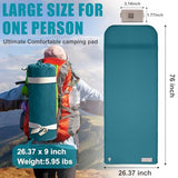 Self Inflating Sleeping Pad with Electric Pump for Camping, 3.14"Thick Memory Foam Sleeping Mats, Easy Inflate&Deflate,9.5 R-Value Insulated Camping Mattress with Pillow for Car Travel Tent, Dark Blue