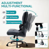 400lbs Ergonomic Executive Office Chair, High Back PU Leather Home Desk Chair with 3D Flip Armrests, Lumbar Support, Pocket Spring Cushion, Swivel Rolling Big and Tall Chair for Home Office Gaming